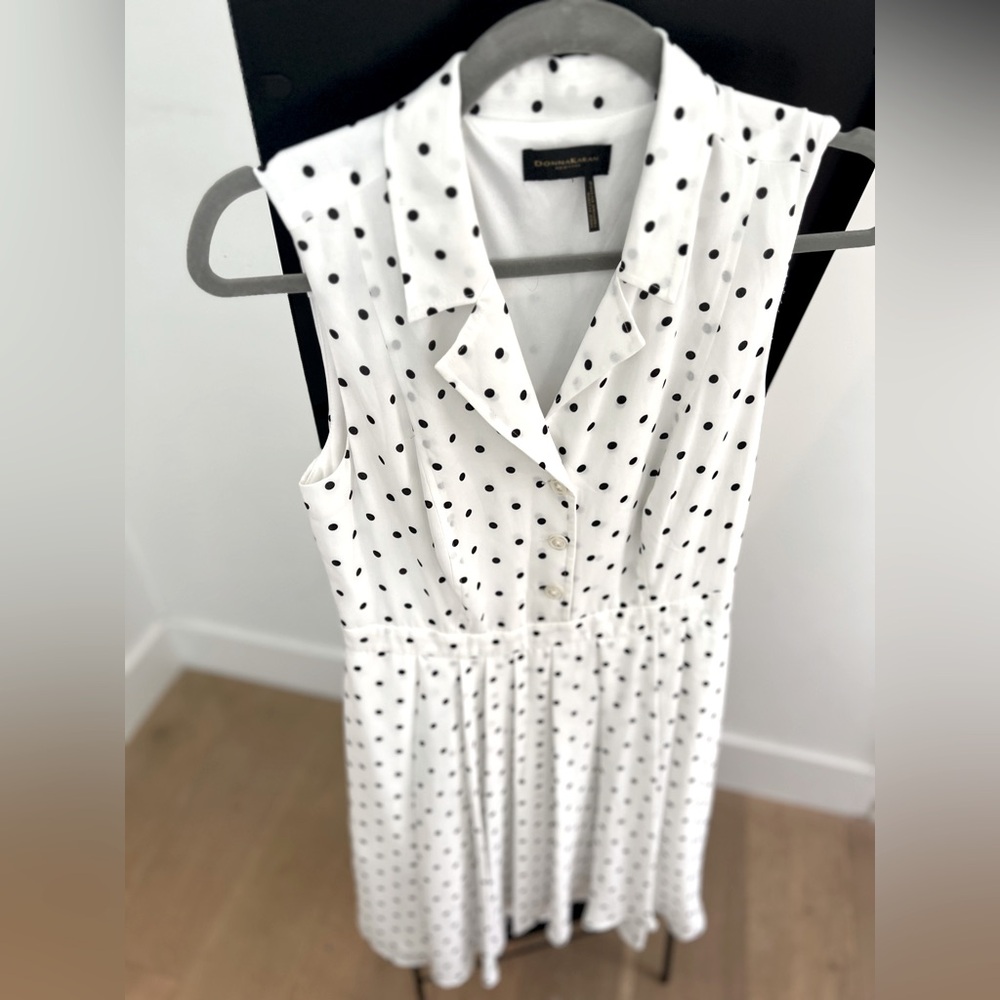 Donna Karan Polka Dot Dress - Picture 4 of 9